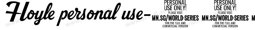 Hoyle personal use字体转换
